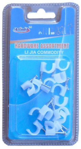 GRAFFETTE FERMACAVO Ø7/8mm con chiodo - Conf. 15pz U750 