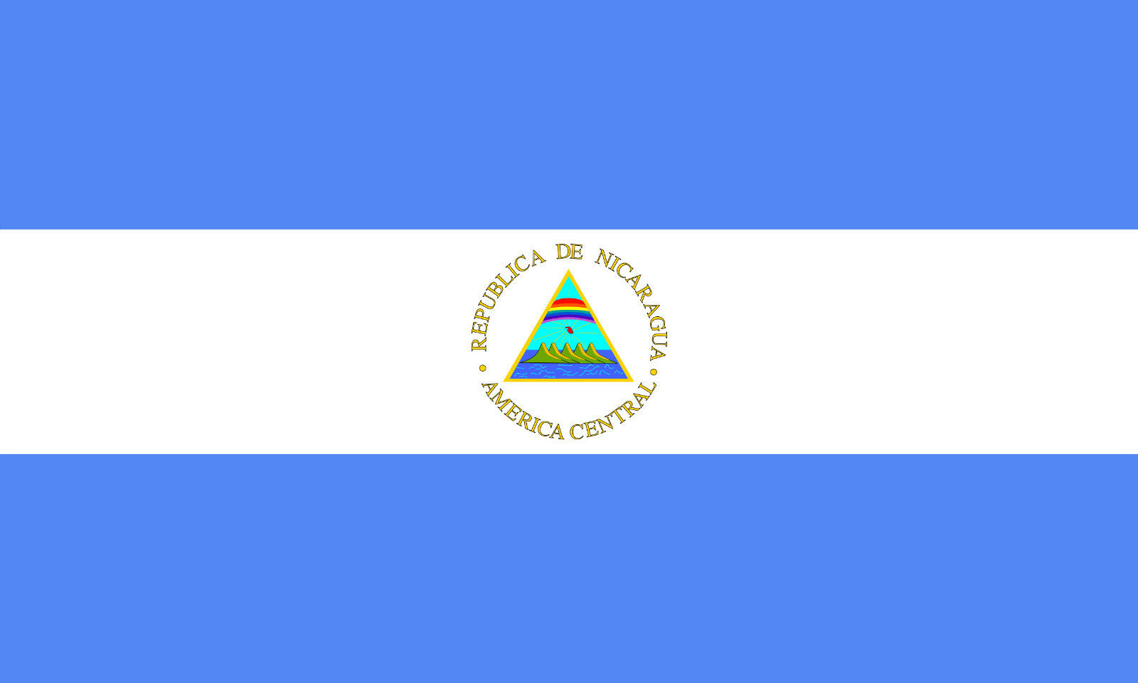 Bandiera Nazionale di Stato e da guerra Repubblica del Nicaragua 200x400cm FLAG228 