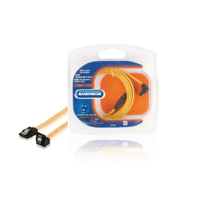 Cavo SATA 6 Gb / s Internal SATA 7-Pin Femmina - SATA 7-Pin Femmina 1.00 m Giallo ND1015 Bandridge