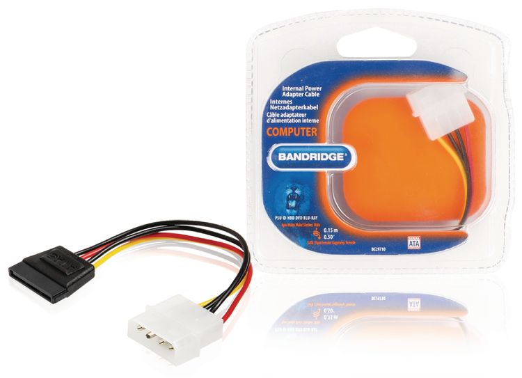 Cavo di Alimentazione Interno Molex Maschio - SATA a 15 pin femmina 0.15 m ND1030 Bandridge