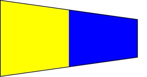 Pennello Segnalazione Nautica Pentafive "5" 170x50x15cm FLAG240 