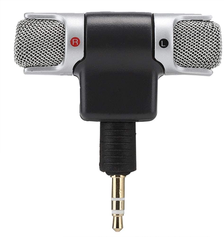 Microfono stereo snodabile 90° jack 3.5mm 3 poli per PC MIC129 