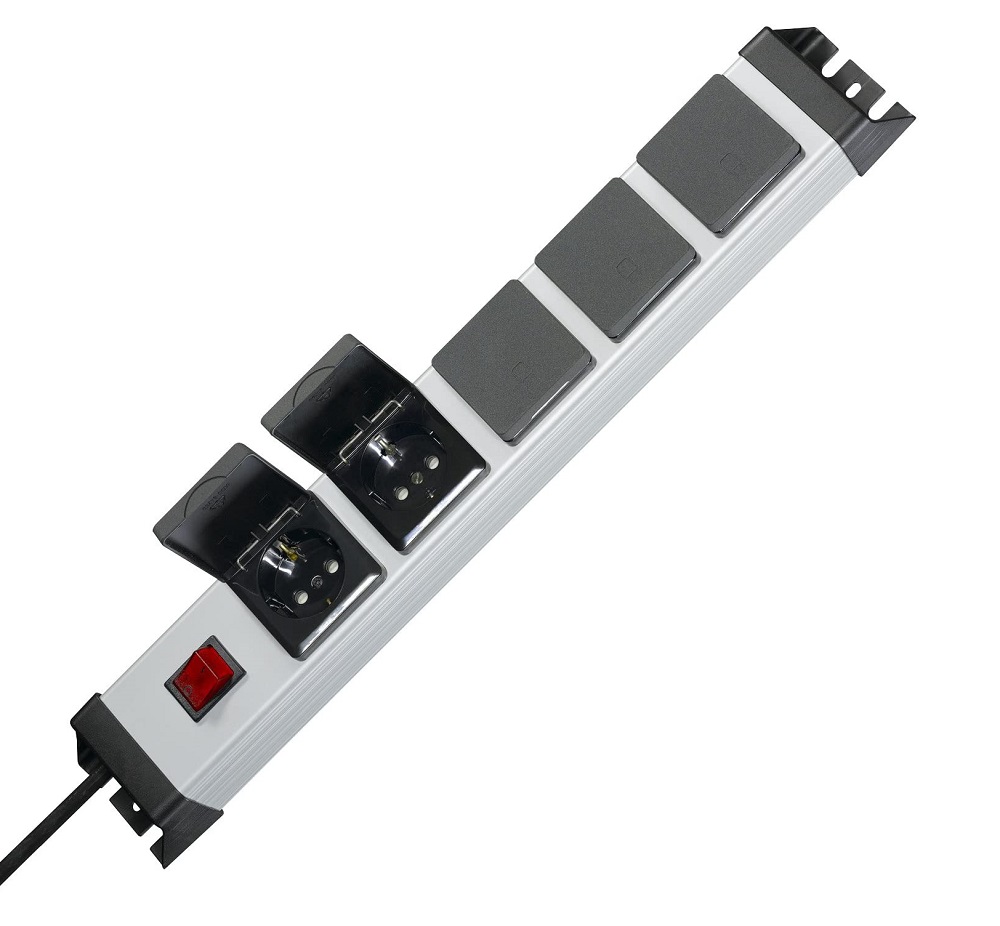 Multipresa per rack 19" 5 scomparti Schuko - Kopp EL2086 Kopp