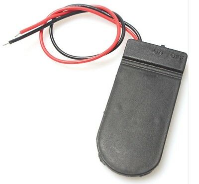 Contenitore porta batterie CR2032 2 posti con interruttore on/off B8083 