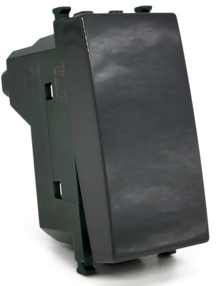 Deviatore unipolare 16A-250V nero compatibile Vimar Plana EL2366 