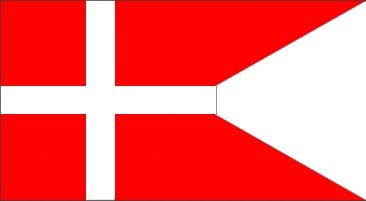 Bandiera di Stato della Marina da guerra Regno di Danimarca 200x382cm FLAG256 