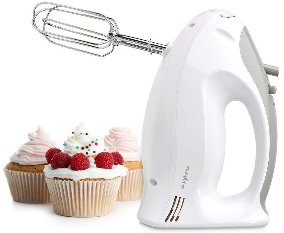 Frullatore 200W 5 velocità funzione turbo 2 Battitori/2 Dough Ganci ND6479 Nedis