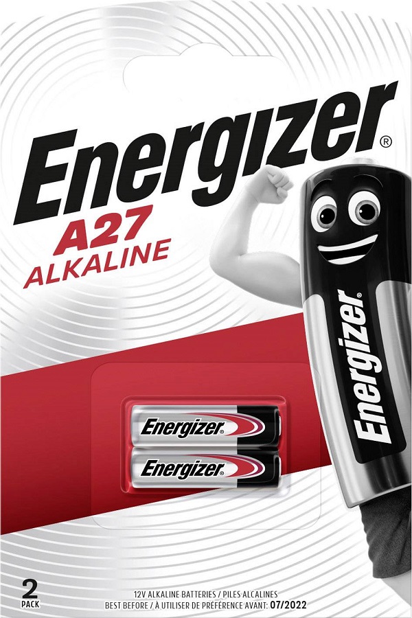 Batteria alcalina tipo A27 12V blister da 2 Energizer E1027 Energizer