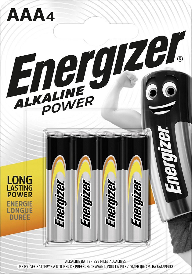 Batteria alcalina tipo AAA LR03 1.5V blister da 4 Energizer E1042 Energizer