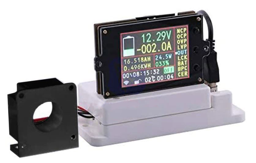 Misuratore di tensione/corrente/temperatura wireless con display LCD VAC8010F 500V 100A WB243 