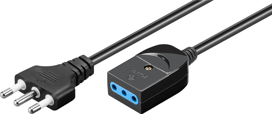 Prolunga elettrica 3m spina/presa italiana 10A F1560 Goobay