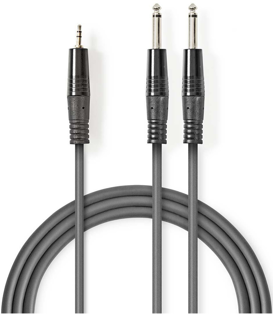 Cavo audio stereo 2x 6,35mm-3.5mm maschio 1.5m ND2253 Nedis