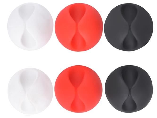 Clip fissacavo adesiva bianca vari colori blister da 6 P291 