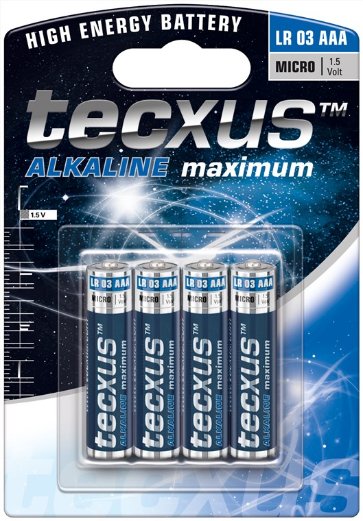 Batteria al manganese alcalino 1,5V LR03/AAA F1424 Tecxus
