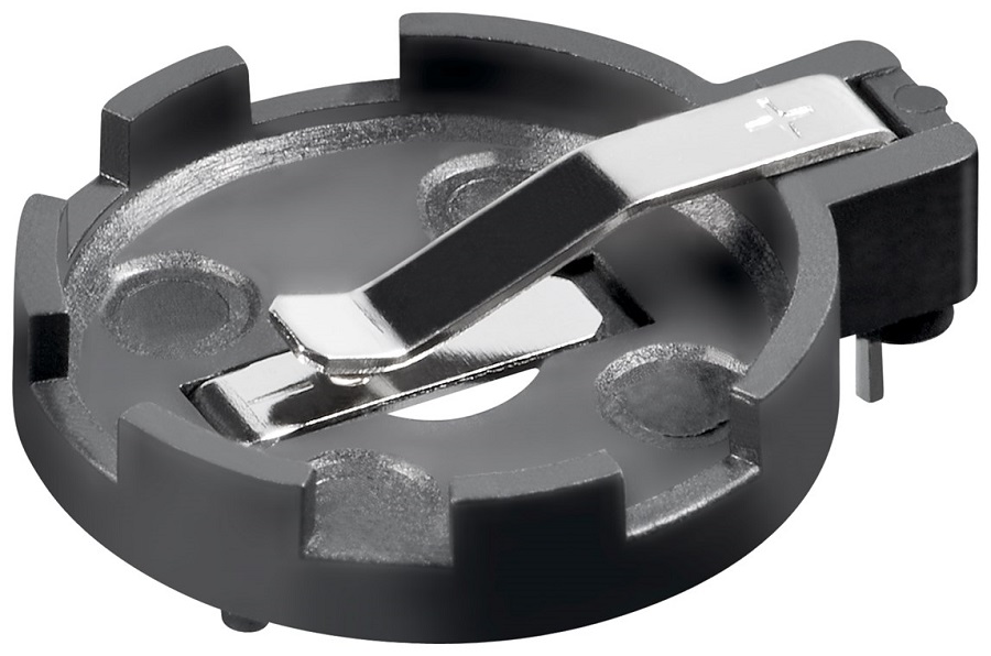 Supporto per batterie a bottone CR2012 a CR2032 da circuito 2 pin F1555 Goobay