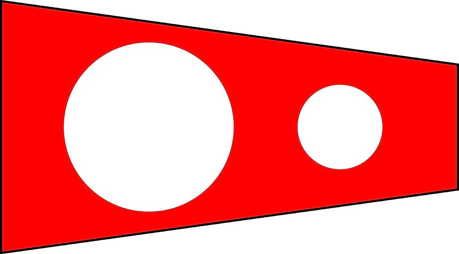 Bandiera nautica di segnalazione "Corpen" 100x340cm A9258 