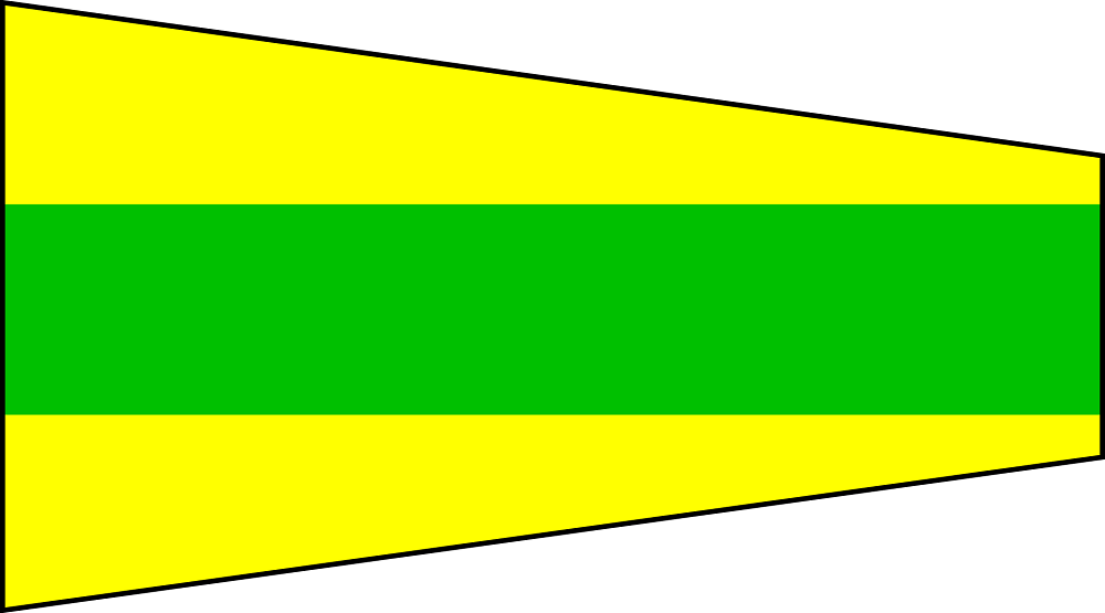 Pennello segnalazione nautica di manovra "Prep" 340x100x30cm FLAG288 