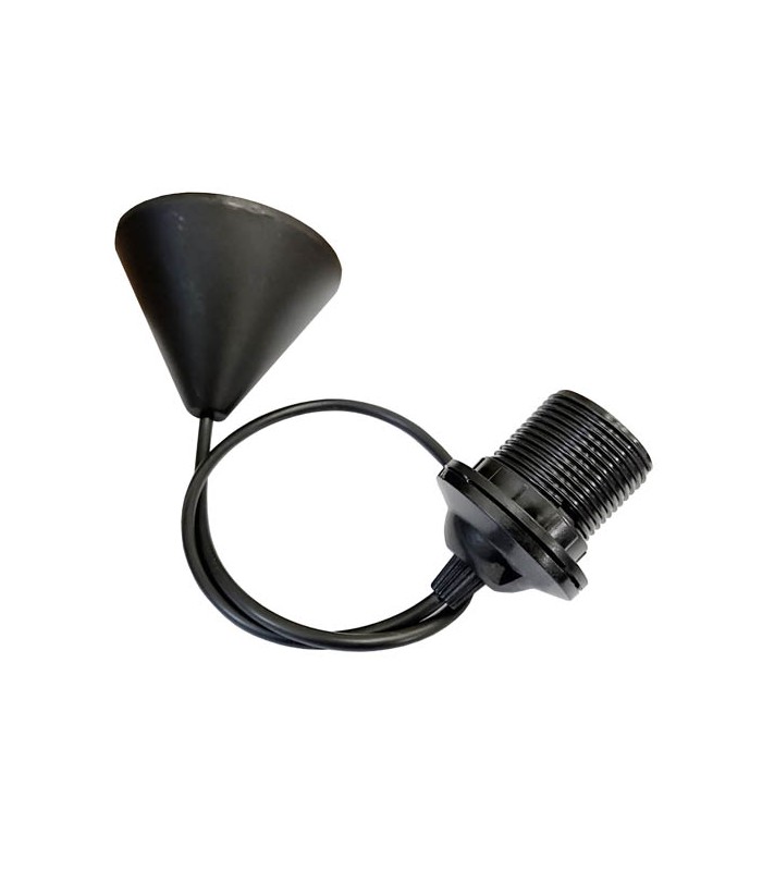 Portalampade con cavo E27 65cm nero Vito EL126 Vito