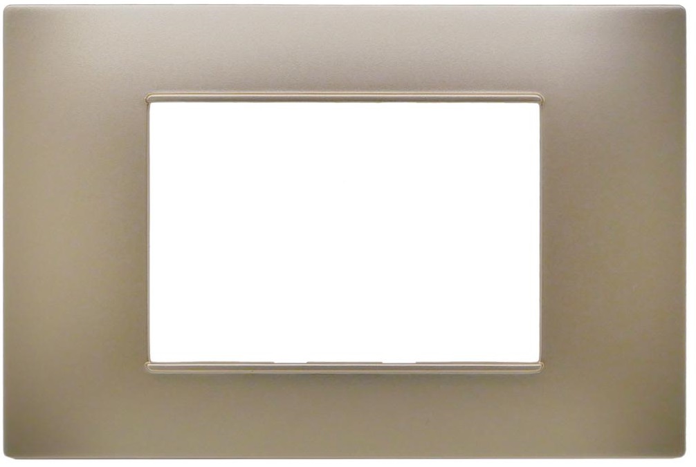 Placca 3 posti champagne Soft Touch compatibile Vimar Plana EL2507 