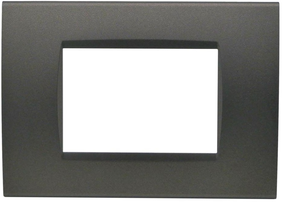 Placca 3 posti testa di moro Soft Touch compatibile Living International EL2565 