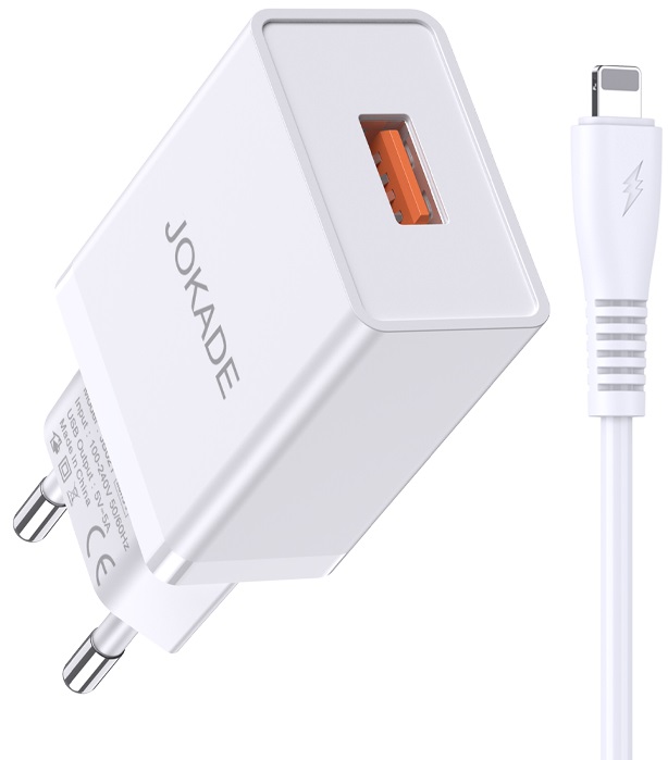 Caricabatterie USB Lightning  ricarica rapida 5V/5A JB022 F2150 Jokade