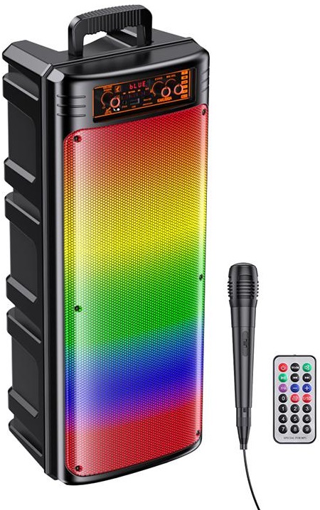 Cassa acustica ricaricabile 2x8" 30W Bluetooth/USB/AUX/SD con microfono KK-8202 KK-8202 Kakusiga