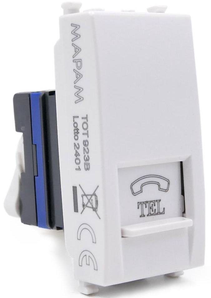 Presa telefonica bianca compatibile Vimar Arké EL173 