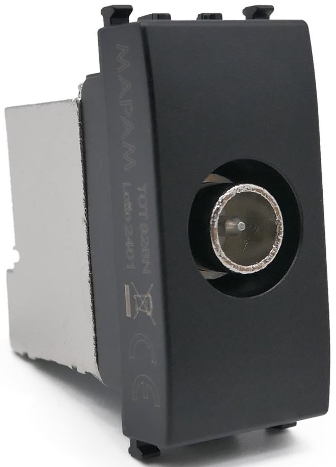 Presa TV SAT derivata nera compatibile Vimar Arké EL204 