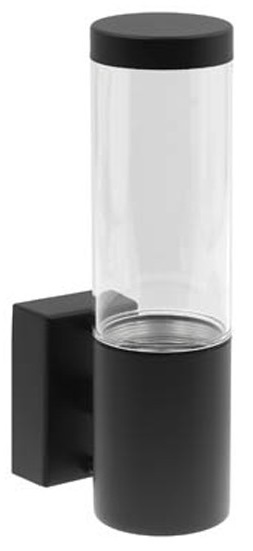 Lampada applique da parete nera 1xGU10 IP44 Φ60x220x108mm EL3086 Vito