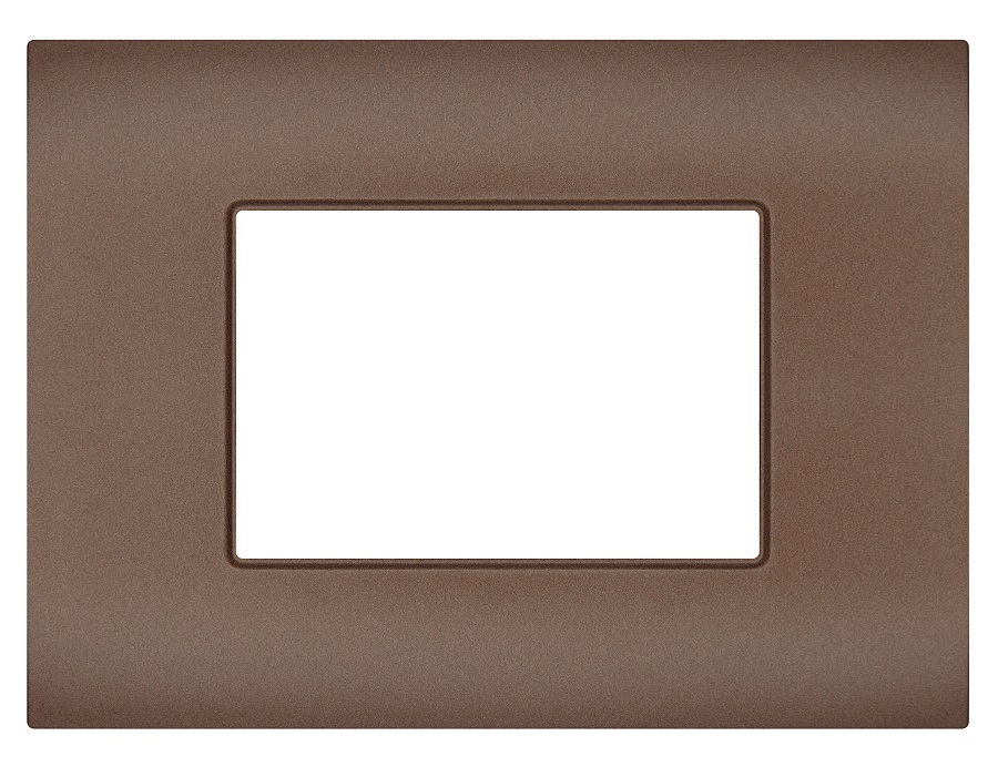 Placca 3 posti bronzo compatibile Vimar Arké EL342 