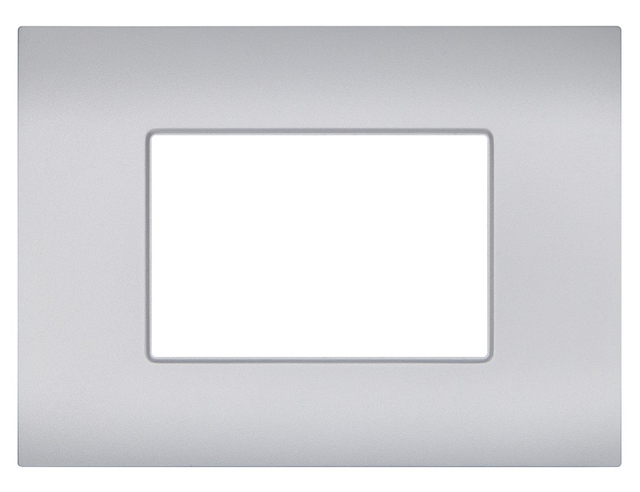 Placca 3 posti argento compatibile Vimar Arké EL350 