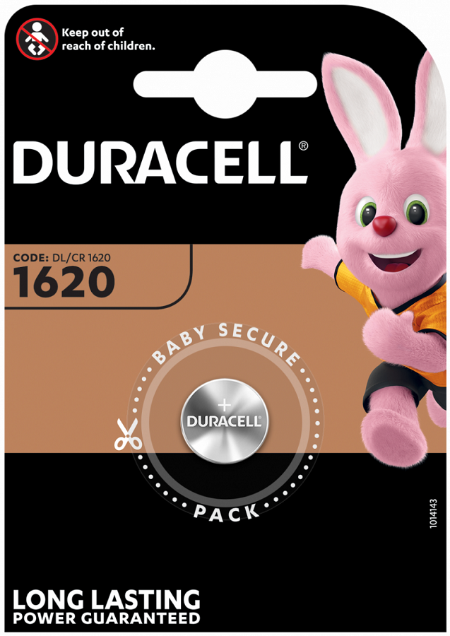 Batteria a bottone al litio 3V CR1620 Duracell WB1882 Duracell