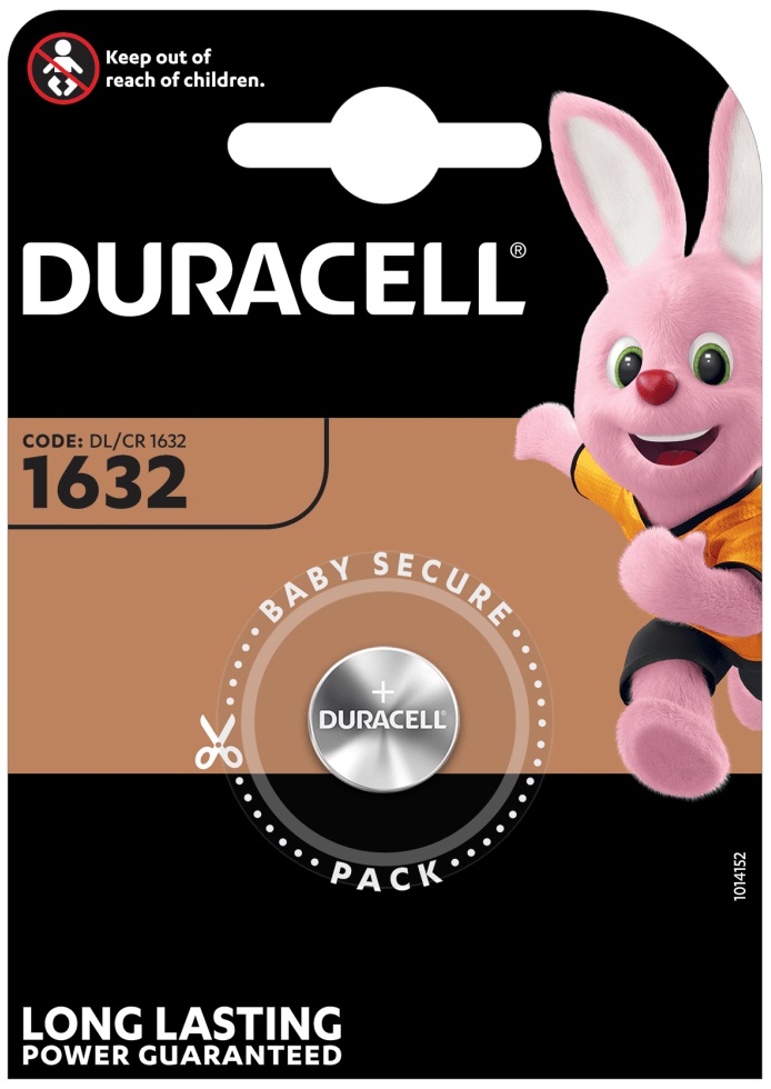 Batteria a bottone al litio 3V CR1632 Duracell WB238 Duracell