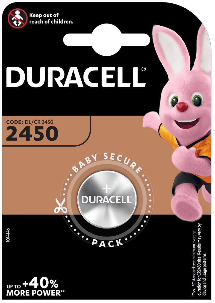 Batteria a bottone al litio 3V CR2450 Duracell WB288 Duracell