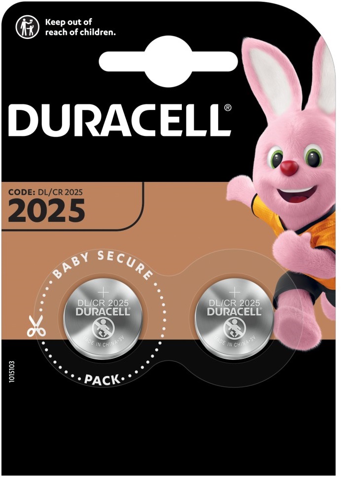 Batteria a bottone al litio 3V CR2025 Duracell WB339 Duracell