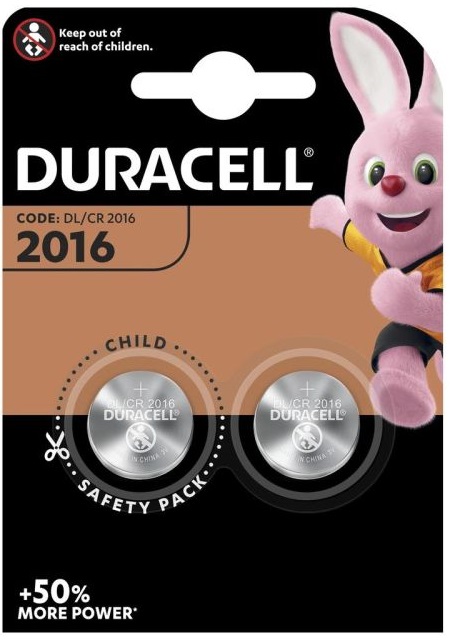 Batteria a bottone al litio 3V CR2016 Duracell WB343 Duracell