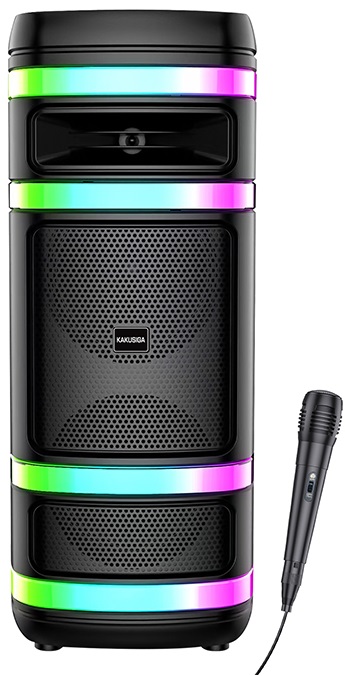 Cassa acustica ricaricabile 2x8" 40W luci LED Bluetooth/FM/USB KK-8208 KK-8208 Kakusiga