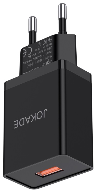Caricabatterie USB 5V 3A nero JB047 F2610 Jokade