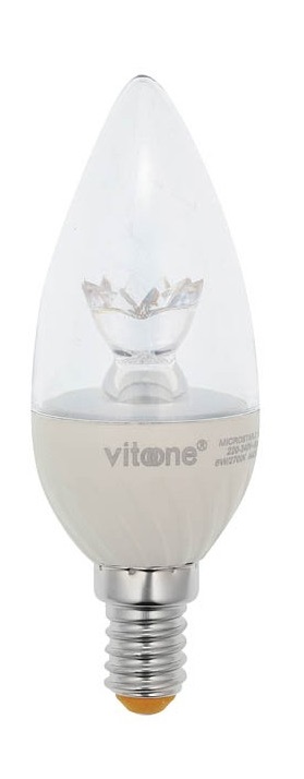 Lampadina LED a candela E14 6W 523lm 6400k luce fredda EL781 Vito