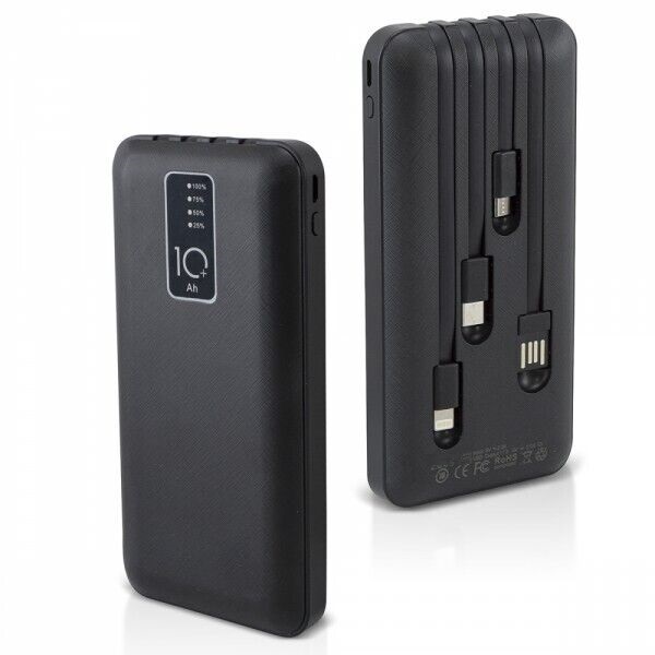 Powerbank 8800mAh nero USB/microUSB/type C/Lightning MOB1108 