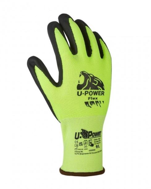 Guanti da lavoro Flex giallo fluo taglia 10 U-Power WB2289 U-power