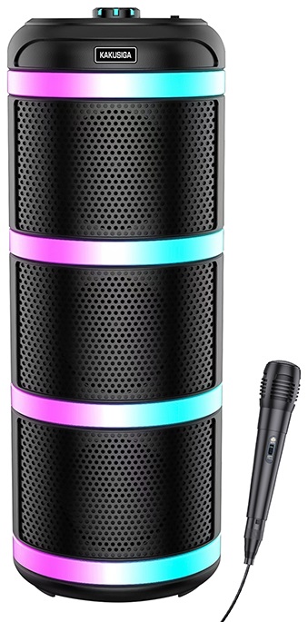Cassa acustica ricaricabile 3x4" 20W luci LED Bluetooth/FM/USB con microfono KK-4301 KK-4301 Kakusiga