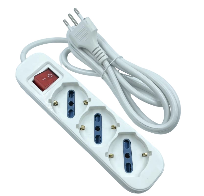 Multipresa schuko 3 posti con interruttore EL012 Power-it