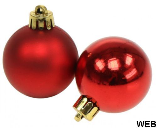 Palline natalizie 3cm lucide/opache color rosso confezione da 15 Christmas Gifts ED5550 Christmas Gifts