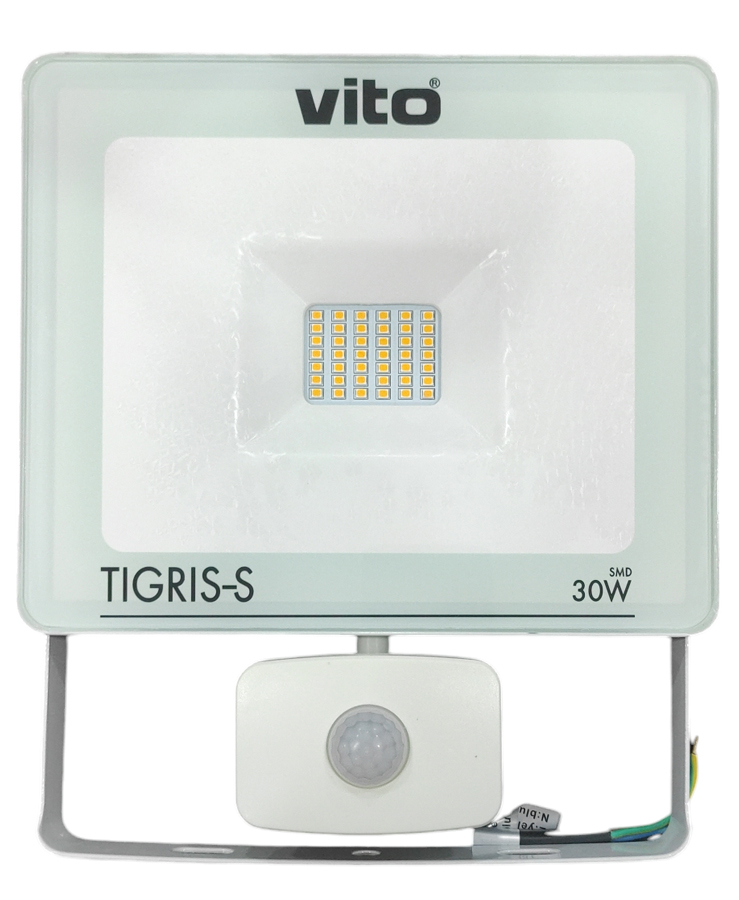 Faretto LED da esterno con sensore di movimento 30W 3000k luce calda EL042 Vito