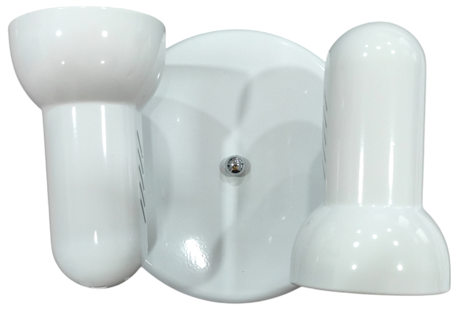 Lampada applique da parete 2xE27 in metallo bianco EL034 Vito