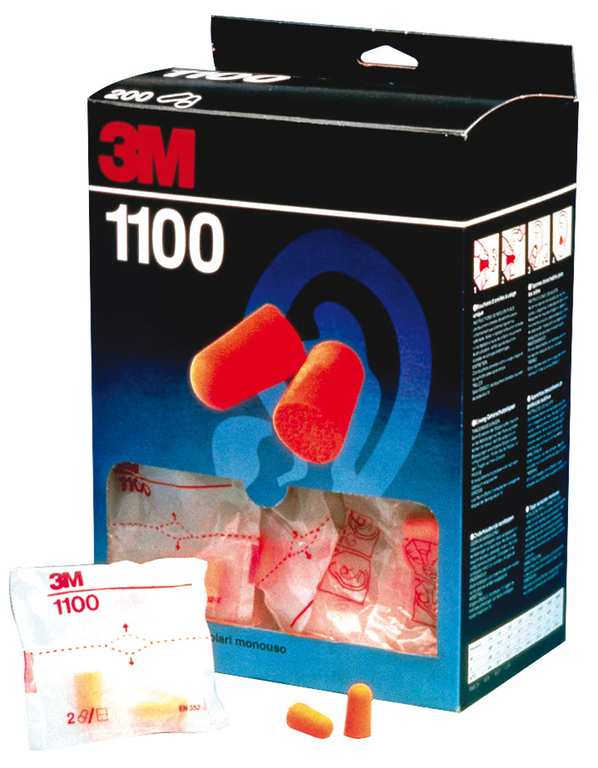 3M TAPPI AURICOLARI MONOUSO 1100 CF.200 COPPIE FV21935 3M