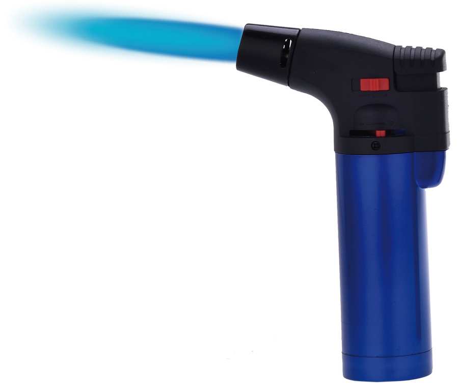 ACCENDINO RUBBER METAL FIAMMA BLU Col. Metallici assortiti FV53802 