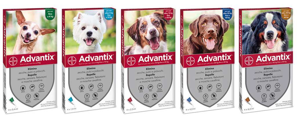 Bayer ANTIPARASSITARIO ADVANTIX (4 pipette) per cani 10÷25 kg. FV28939 Bayer