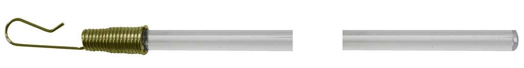 ASTA SPINGITENDA IN POLISTIROLO TRASPARENTE  cm. 125 FV29545 